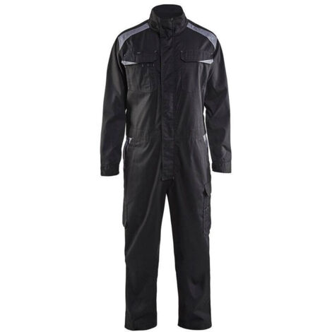 Tuta da lavoro industriale maniche lunghe stretch 605418 - Nero/Grigio chiaro 40