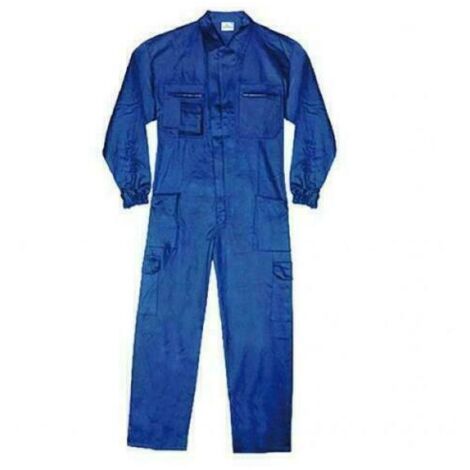 TUTA DA LAVORO INTERA MECCANICO GOMMISTA OFFICINA BLU COTONE TAGLIA TG 58 025