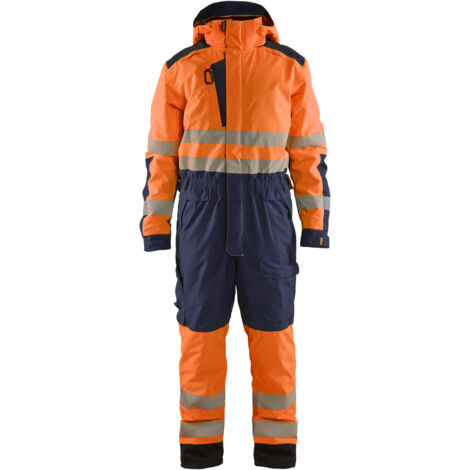 Tuta da lavoro invernale alta visibilità 6725 - Arancione/Marina M