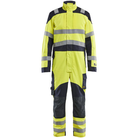 Tuta da lavoro multinormativa inerente 6089 - Giallo fluorescente/Marine 40