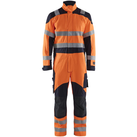 Tuta da lavoro multinorme inerente 6089 - Arancione fluorescente/Marine 42