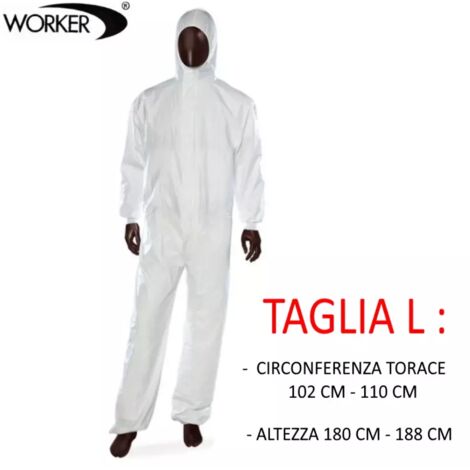 TUTA IN POLIPROPILENE BIANCA TAGLIA L