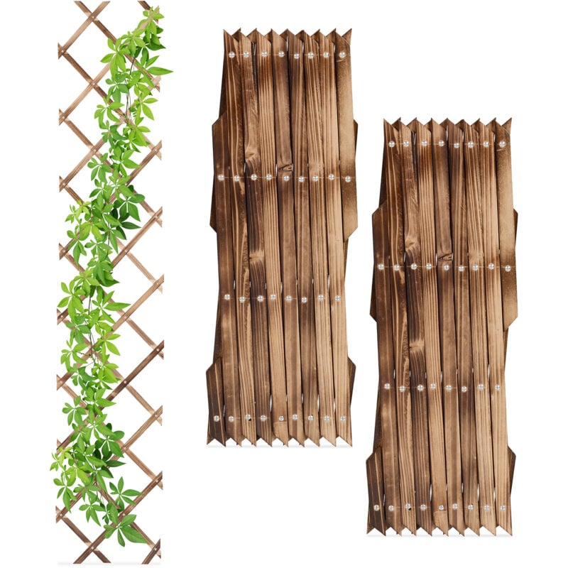 Relaxdays - Tuteur à tomates en lot de 3, extensible, pour plantes grimpantes, 180 cm, pour jardin, balcon, marron