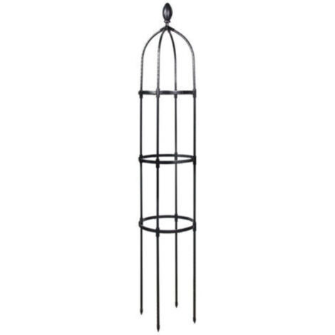 Tuteur de Jardin 145 cm Colonne rosiers Support pour Plantes grimpantes Ø 31.7 cm Obélisque de Jardin