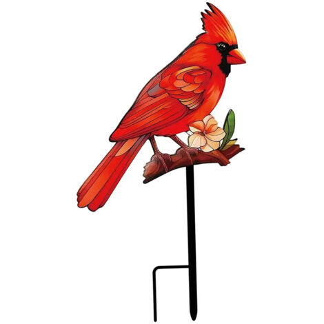 Tuteur de jardin Cardinalis rouge motif