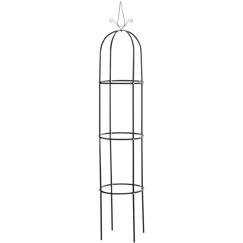 Décoshop26 - Tuteur de jardin support pour plantes grimpantes décoration de jardin 200x38 cm métal noir 100003960