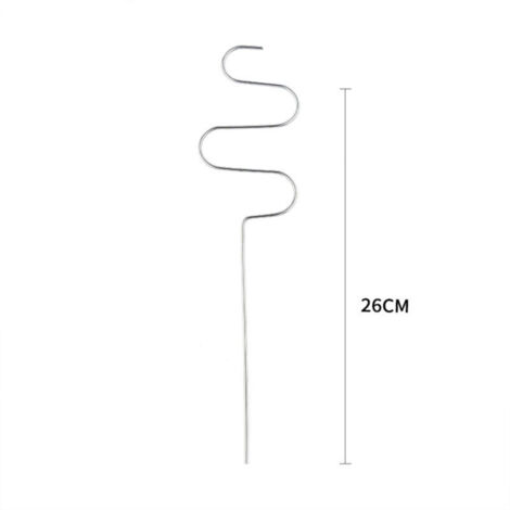 Tuteur de plante treillis métal argent pour roses, pois, liseron - Cadre de jardin 26, 30, 35, 40cm, robuste et décoratif, 1 pièce