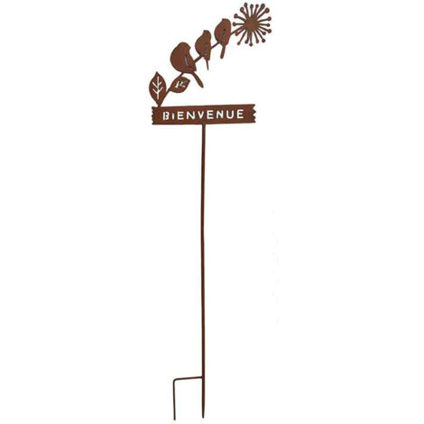 Tuteur déco bienvenue 29x115cm