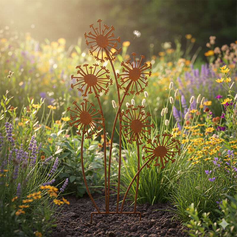 La Grande Prairie - Tuteur décoratif en fer Fleurs 42 x 85 cm