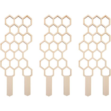 Tuteur en bois pour plantes grimpantes en pot (lot de 3)