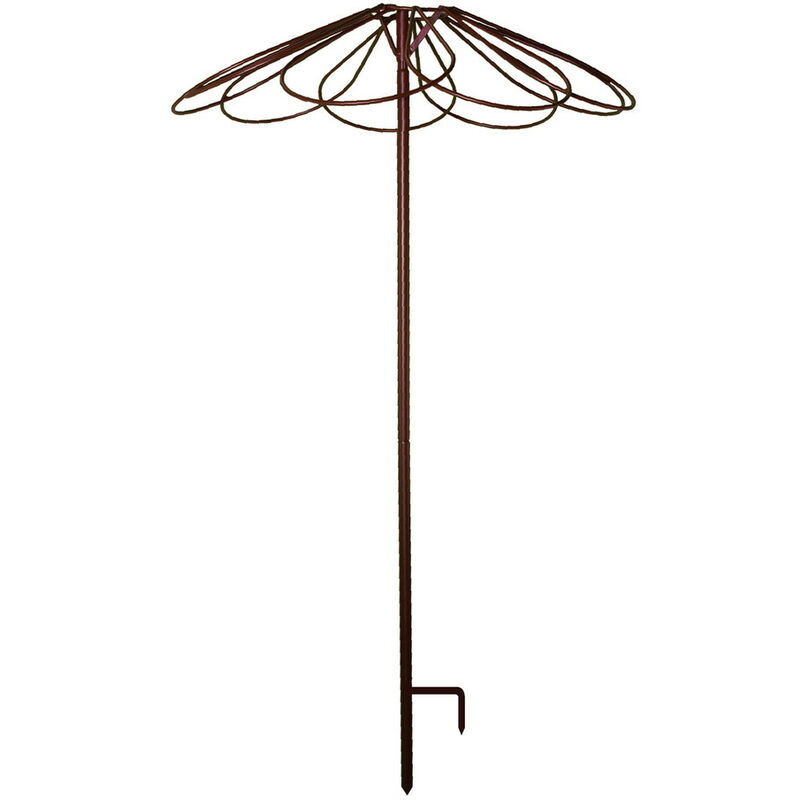 Louis Moulin - Tuteur parapluie 9 pétales fer vieilli - 100x250 cm - Acier époxy