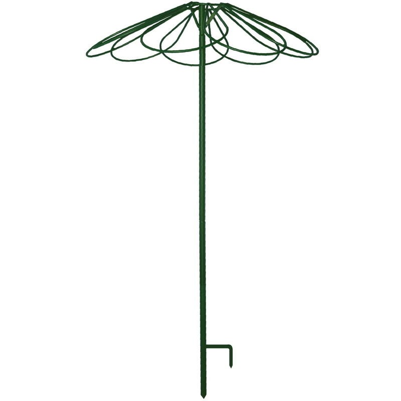 LOUIS MOULIN Tuteur parapluie 9 pétales vert sapin - 100x250 cm - Acier époxy