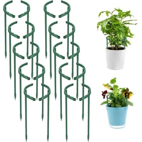 Tuteur Plante, 20 Pièces Tuteur, Tuteur Plante Interieur, Demi Cercle Tuteur Plante Grimpante, Vert Tuteurs (24.5 x 14.7 cm)