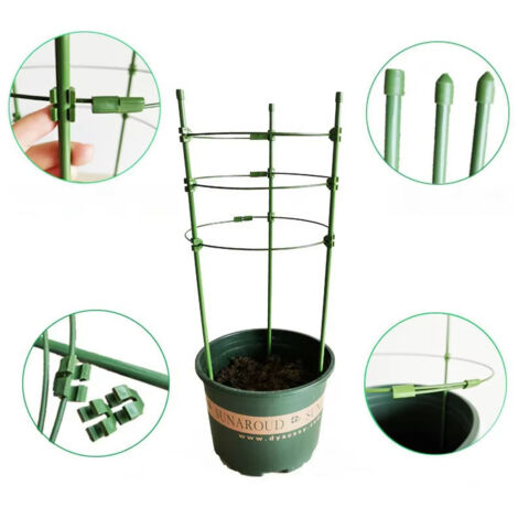 Tuteur pour plantes, cages à tomates, tuteurs à tige unique de 45 cm pour fleurs, amaryllis et tomates