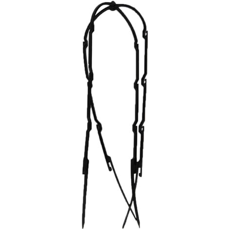 Tuteur pour plantes en plastique Mano Aventureuse [38cm/45cm, Noir, 2x] Décoratif et pratique