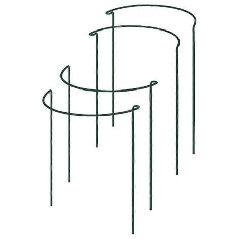 Tuteur pour plantes, lot de 4 demi-supports pour plantes de jardin --
