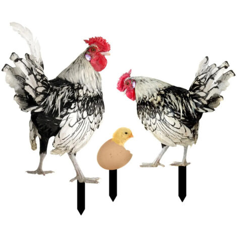 tuteurs de jardin dcoratifs en forme de poulet amusants