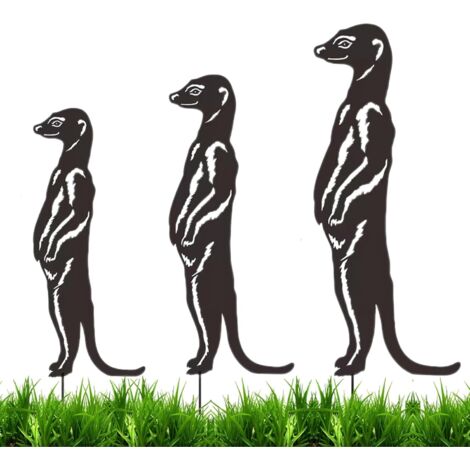 Tuteurs de Jardin Décoratifs Ornement d'art Extérieur en Forme de Suricate