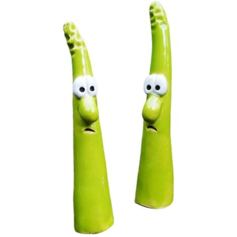 Tuteurs de jardin en résine avec décor en bambou (2 pièces) B