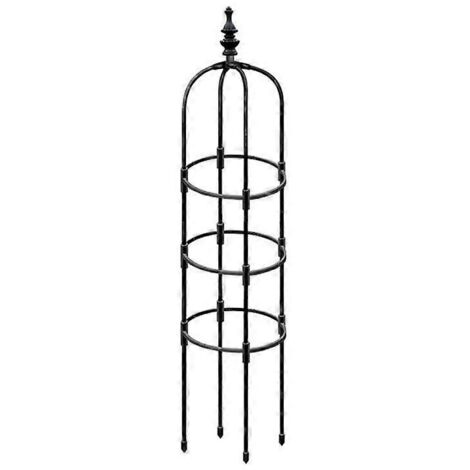 Tuteurs de jardin pour plantes grimpantes, cage à tomates en métal, diamètre 28 cm, hauteur 150 cm, support pour plantes grimpantes, piquets de jardin robustes.