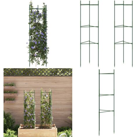 Tutor para tomates 2 unidades acero y PP 116 cm - Soporte para plantas - Soporte para enredaderas