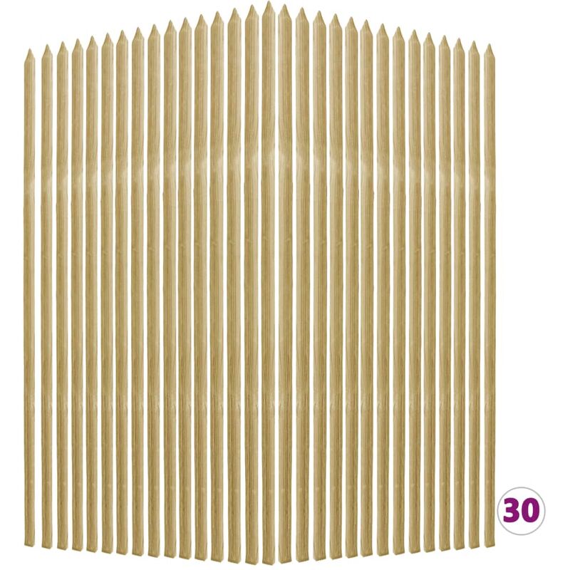 

Tutores plantas 30 uds madera pino impregnada 2,8x2,8x150cm - Verde