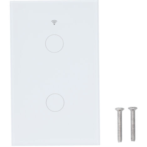 Tuya 2-Wege-Zigbee-Touch-Wandschalter, Sprachsteuerung, 100–240 V Wechselstrom, weiß