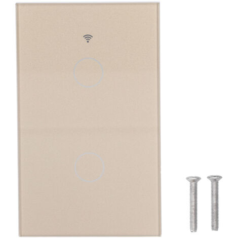Tuya 2-Wege-Zigbee-Touch-Wandschalter, Sprachsteuerung, Gold, AC 100–240 V für intelligente Beleuchtung