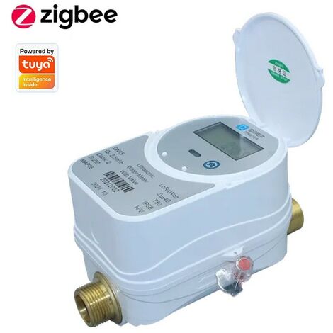 Tuya Contatore per Acqua ad Ultrasuoni con Valvola Smart Zigbee  15mm