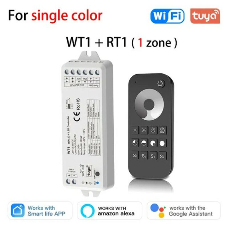 Image of Controller a 2 Canali per Strisce led Smart WiFi ed rf - Tuya