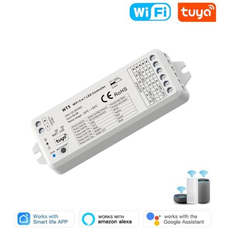 Tuya Controller LED Dimmer Universale 5in1 Smart WiFi e RF