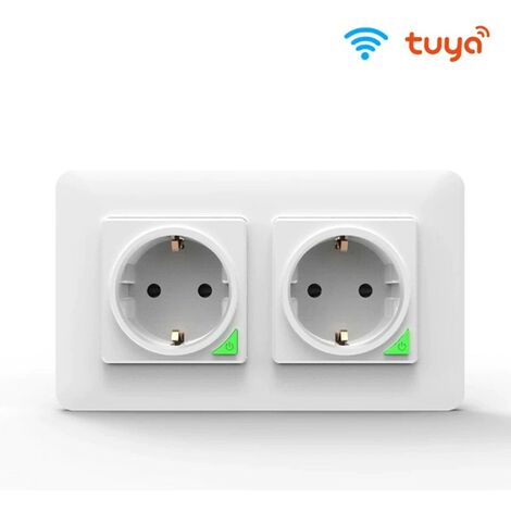 Tuya Doppia Presa a Parete Smart WiFi da Incasso