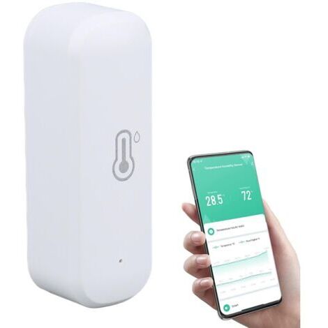 Tuya Intelligenter Temperatur- und Feuchtigkeitssensor, Mini Smart Home, Temperatur- und Feuchtigkeitsmessung mit Batterie