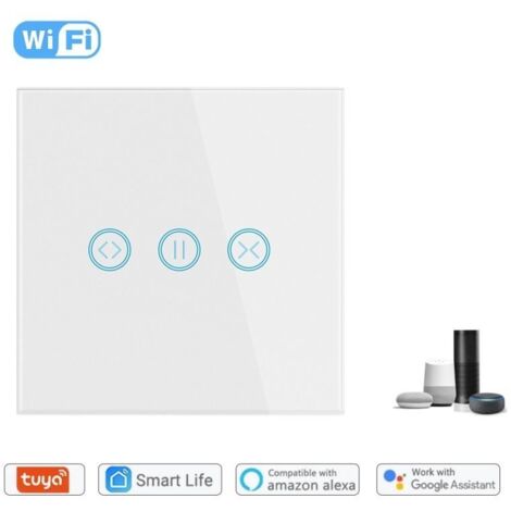 Tuya Interruttore per Tende Smart WiFi Versione EU  Colore: Bianco