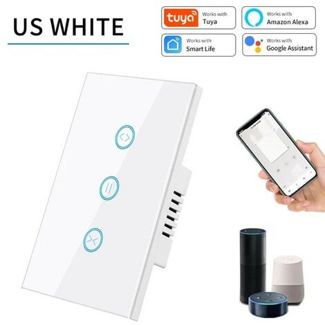 Tuya Interruttore Touch per Tapparelle Smart Zigbee  Colore: Bianco