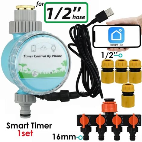 Tuya Kit di Irrigazione Automatica da Giardino Smart WiFi e Bluetooth  1/2"