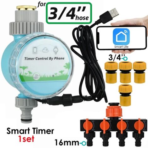 Tuya Kit di Irrigazione Automatica da Giardino Smart WiFi e Bluetooth  3/4"