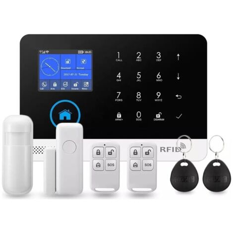 Tuya Kit Sistema di Allarme Video GSM 4G + WiFi  Nero