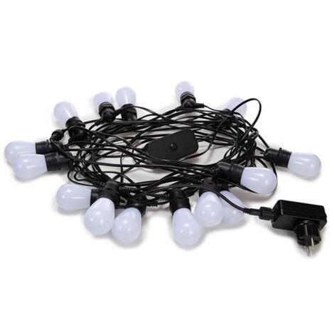 TUYA LED - 15 m - 15 lámparas blancas - cable negro - smart