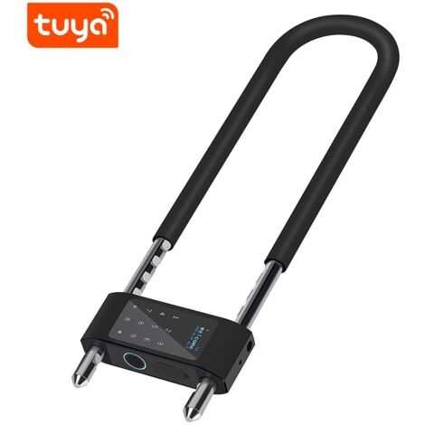 Tuya Lucchetto ad U Smart Bluetooth con Impronta Digitale e Tastiera