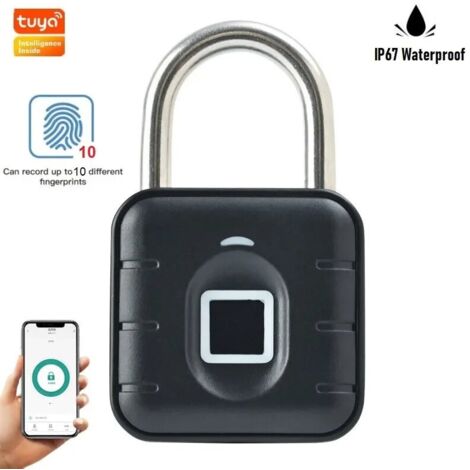 Tuya Lucchetto Smart Bluetooth con Impronta o Password IP67  Impronta Digitale