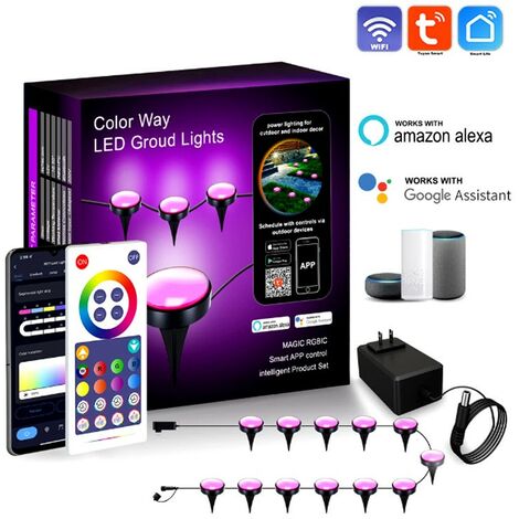 Tuya Luci da Terra a LED RGBIC Smart WiFi e Bluetooth