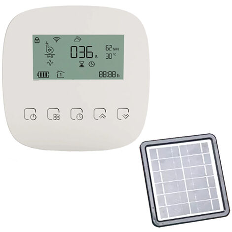 Tuya Minuterie d'eau numérique WiFi Contrôleur d'irrigation automatique intelligent Micro-goutte à goutte avec panneau solaire pour système d'arrosage automatique de jardin Compatible avec Alexa Googl
