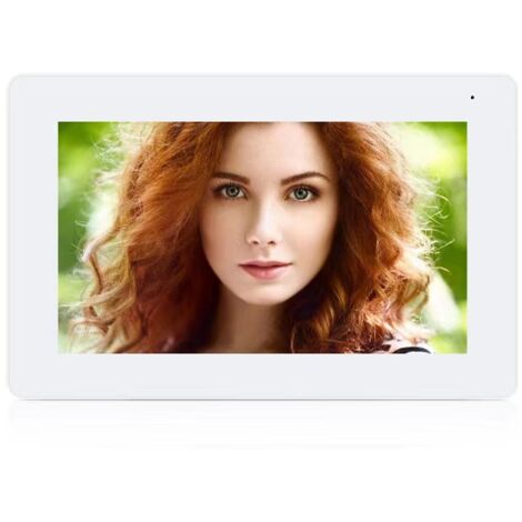 Tuya Monitor per Videocitofono Smart WiFi da Interno 7 Pollici  Bianco