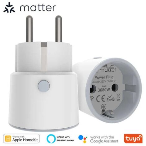 Tuya Presa Smart Matter WiFi 16A con Misurazione di Energia