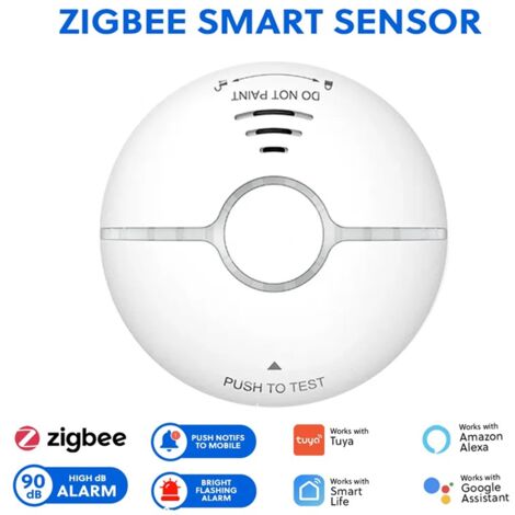 Tuya Rilevatore di Fumo Smart ZigBee con Sirena Integrata