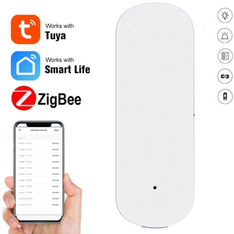 Tuya Sensore di Vibrazione Smart Zigbee per Porte e Finestre
