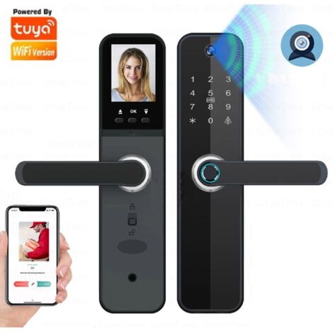 Tuya Serratura Biometrica per Porta Smart WiFi con Spioncino e Schermo