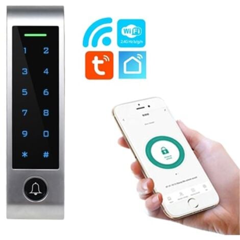 Tuya Sistema di Controllo Accessi Smart Wifi IP66 con Tastiera Touch e Lettore Carte  Tastiera + Campanello