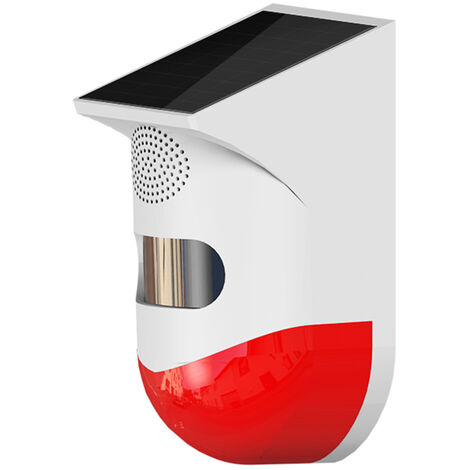 Tuya Smart Alarm All-in-one Machine WiFi Solar Outdoor Infrared Alarm Solar Infrared Motion Sensor CT80W-square solar (version WIFI)